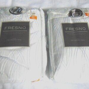Lot of 2 FRESNO One Grommet Window Panel 54x95" White NIP